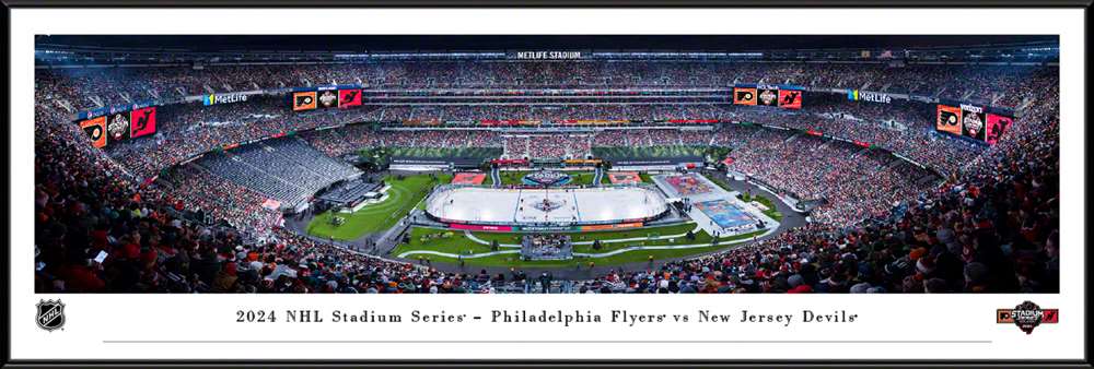 2024 NHL Stadium Series Panoramic Picture - Philadelphia Flyers vs. New Jersey Devils  Standard Frame
