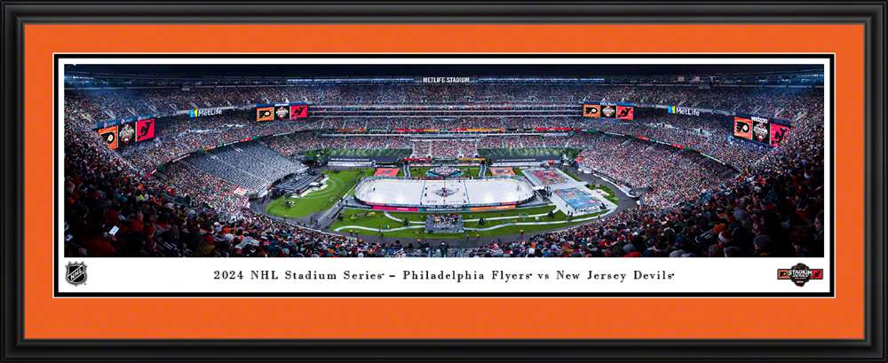 2024 NHL Stadium Series Panoramic Picture - Philadelphia Flyers vs. New Jersey Devils  Deluxe Frame