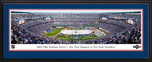2024 NHL Stadium Series Panoramic Picture - New York Rangers vs. New York Islanders  Deluxe Frame