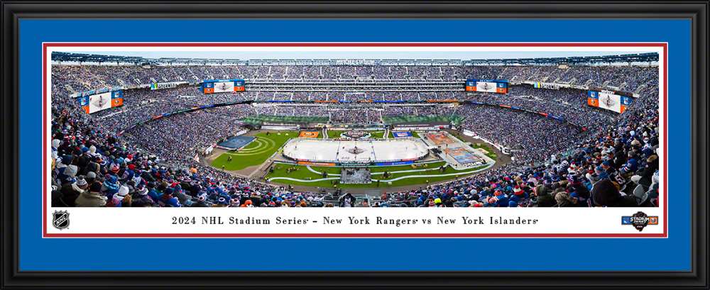 2024 NHL Stadium Series Panoramic Picture - New York Rangers vs. New York Islanders  Deluxe Frame