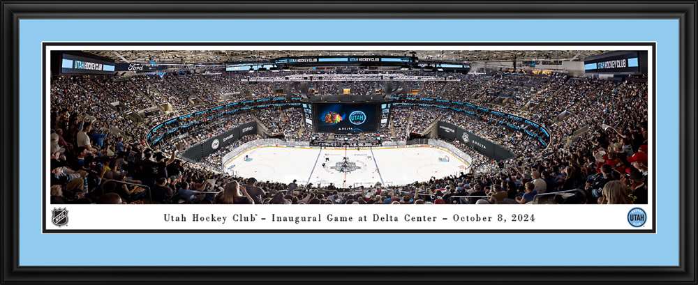 Utah Hockey Club - Inaugural Game at Delta Center Panorama Print - Deluxe Frame
