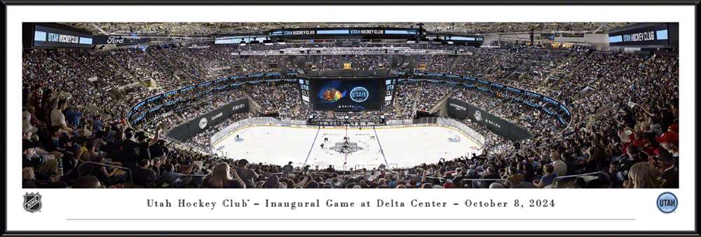Utah Hockey Club - Inaugural Game at Delta Center Panorama Print - Standard Frame