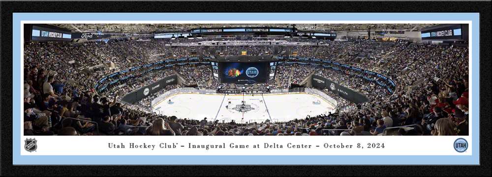 Utah Hockey Club - Inaugural Game at Delta Center Panorama Print - Select Frame