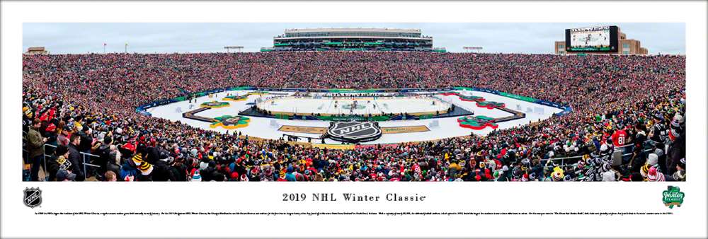2019 NHL Winter Classic Panoramic Poster - Boston Bruins vs. Chicago Blackhawks  Unframed