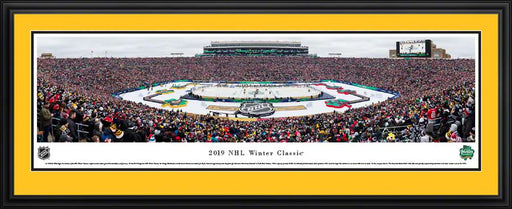 2019 NHL Winter Classic Panoramic Poster - Boston Bruins vs. Chicago Blackhawks  Deluxe Frame