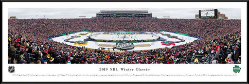 2019 NHL Winter Classic Panoramic Poster - Boston Bruins vs. Chicago Blackhawks  Standard Frame