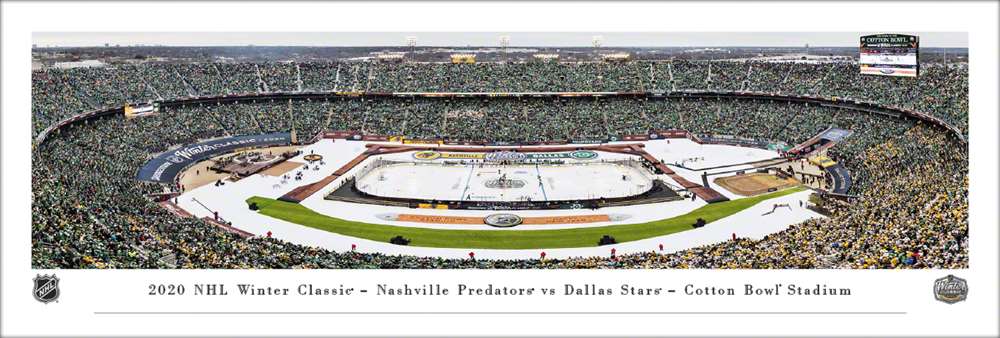 2020 NHL Winter Classic Panoramic Poster - Dallas Stars vs. Nashville Predators  Unframed