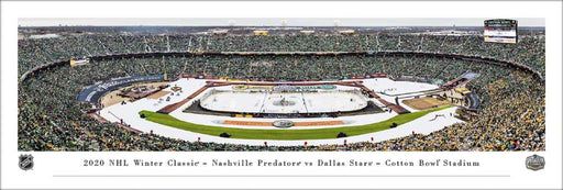 2020 NHL Winter Classic Panoramic Poster - Dallas Stars vs. Nashville Predators  Unframed