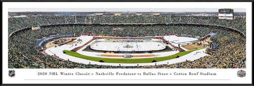 2020 NHL Winter Classic Panoramic Poster - Dallas Stars vs. Nashville Predators  Standard Frame