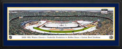 2020 NHL Winter Classic Panoramic Poster - Dallas Stars vs. Nashville Predators  Deluxe Frame