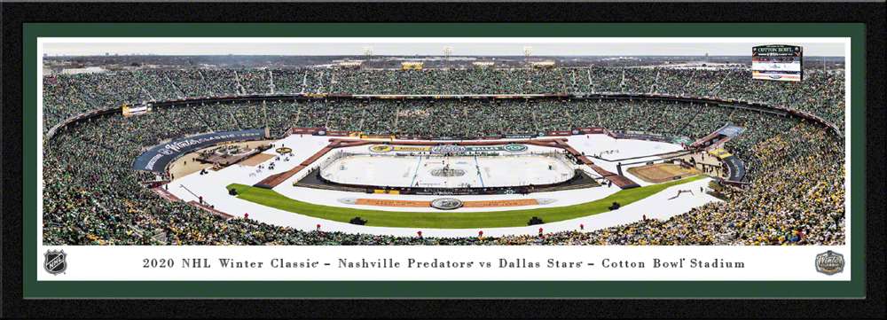 2020 NHL Winter Classic Panoramic Poster - Dallas Stars vs. Nashville Predators  Select Frame