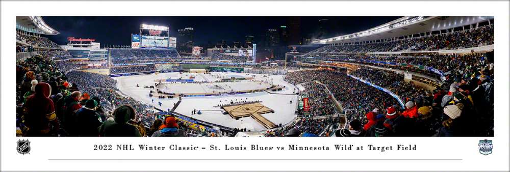 2022 NHL Winter Classic Panoramic Poster - Minnesota Wild vs. St. Louis Blues  Unframed