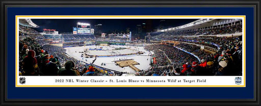 2022 NHL Winter Classic Panoramic Poster - Minnesota Wild vs. St. Louis Blues  Deluxe Frame