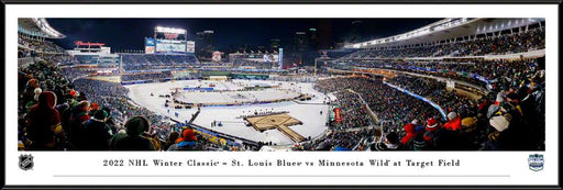 2022 NHL Winter Classic Panoramic Poster - Minnesota Wild vs. St. Louis Blues  Standard Frame