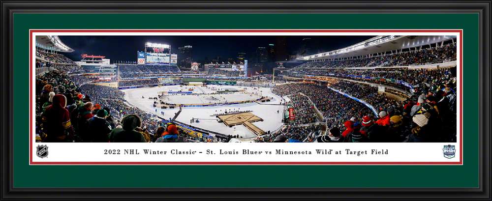 2022 NHL Winter Classic Panoramic Poster - Minnesota Wild vs. St. Louis Blues  Deluxe Frame