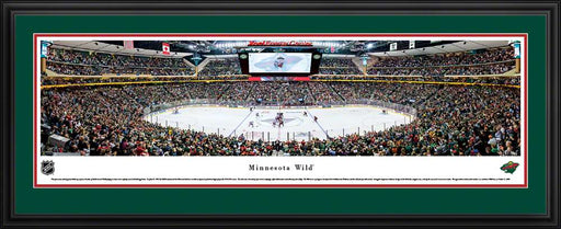 Minnesota Wild Panoramic Picture - Xcel Energy Center  Deluxe Frame