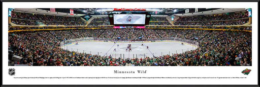 Minnesota Wild Panoramic Picture - Xcel Energy Center  Standard Frame