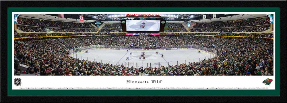 Minnesota Wild Panoramic Picture - Xcel Energy Center  Select Frame
