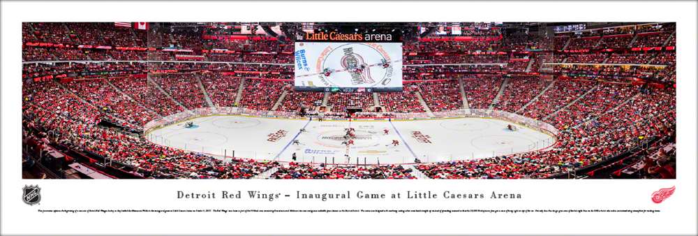 Detroit Red Wings Panoramic Picture - Little Caesars Arena  Unframed