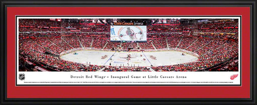 Detroit Red Wings Panoramic Picture - Little Caesars Arena  Deluxe Frame