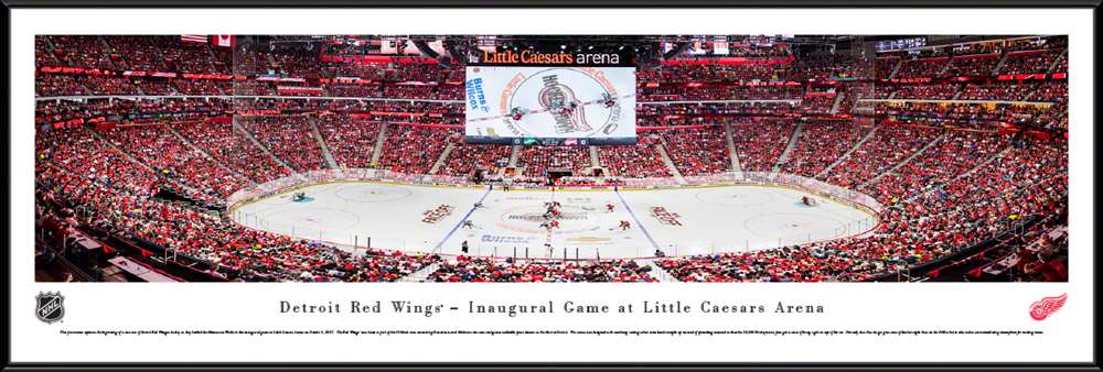 Detroit Red Wings Panoramic Picture - Little Caesars Arena  Standard Frame