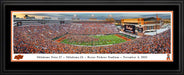 Oklahoma State Cowboys Field Storming Panoramic Picture - Boone Pickens Stadium Fan Cave Decor  Deluxe Frame