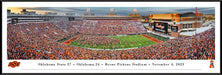 Oklahoma State Cowboys Field Storming Panoramic Picture - Boone Pickens Stadium Fan Cave Decor  Standard Frame