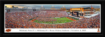 Oklahoma State Cowboys Field Storming Panoramic Picture - Boone Pickens Stadium Fan Cave Decor  Select Frame