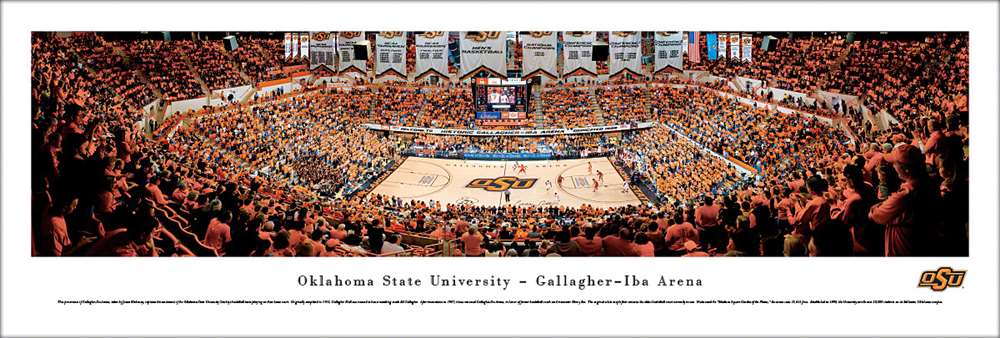 Oklahoma State Cowboys Panoramic - Gallagher IBA Arena Picture - Basketball  Unframed
