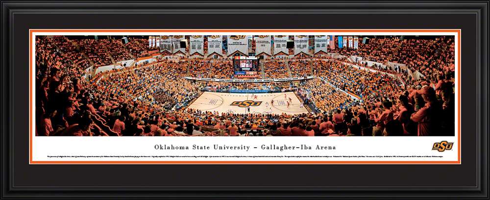 Oklahoma State Cowboys Panoramic - Gallagher IBA Arena Picture - Basketball  Deluxe Frame