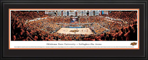Oklahoma State Cowboys Panoramic - Gallagher IBA Arena Picture - Basketball  Deluxe Frame