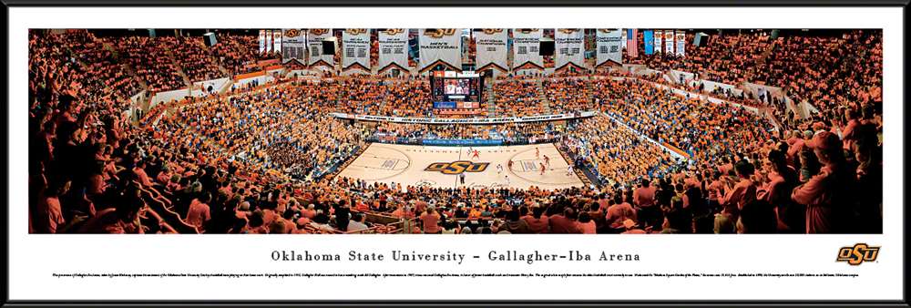 Oklahoma State Cowboys Panoramic - Gallagher IBA Arena Picture - Basketball  Standard Frame