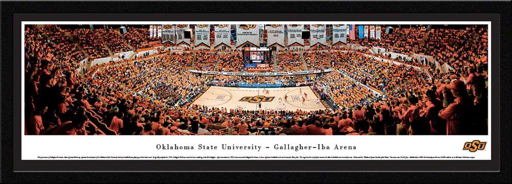 Oklahoma State Cowboys Panoramic - Gallagher IBA Arena Picture - Basketball  Select Frame