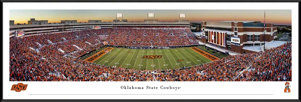 Oklahoma State Cowboys Football Panoramic Picture - Boone Pickens Stadium  Standard Frame