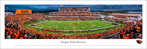 Oregon State Beavers Football Panoramic Picture - Reser Stadium Fan Cave Decor  Unframed