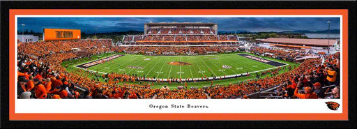 Oregon State Beavers Football Panoramic Picture - Reser Stadium Fan Cave Decor  Select Frame