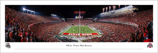 Ohio State Buckeyes Football End Zone Fan Cave Decor - Ohio Stadium Panoramic Picture  Unframed