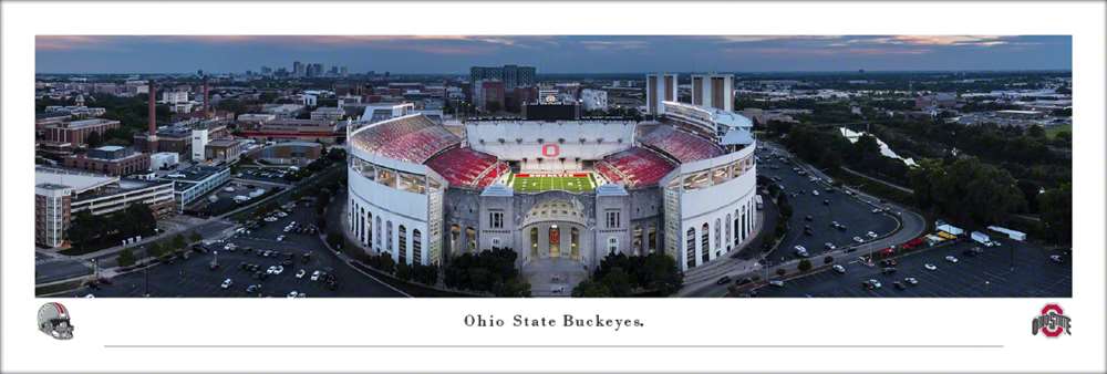 Ohio Stadium Fan Cave Decor - Ohio State Buckeyes Football Panoramic Picture  Unframed