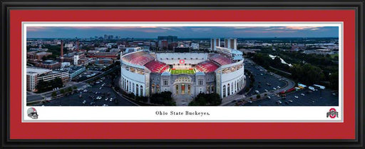 Ohio Stadium Fan Cave Decor - Ohio State Buckeyes Football Panoramic Picture  Deluxe Frame