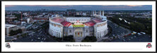 Ohio Stadium Fan Cave Decor - Ohio State Buckeyes Football Panoramic Picture  Standard Frame