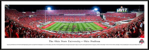 Ohio State Buckeyes Football Panorama - Marching Band Script - Ohio Stadium  Standard Frame
