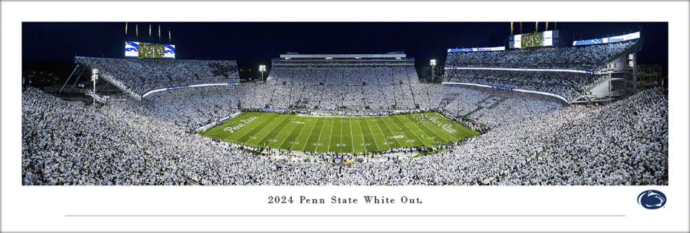 Penn State Nittany Lions 2024 White Out Panorama Print