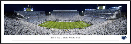 Penn State Nittany Lions 2024 White Out Panorama Print - Standard Frame
