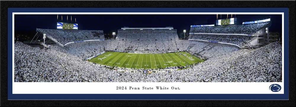 Penn State Nittany Lions 2024 White Out Panorama Print - Select Frame