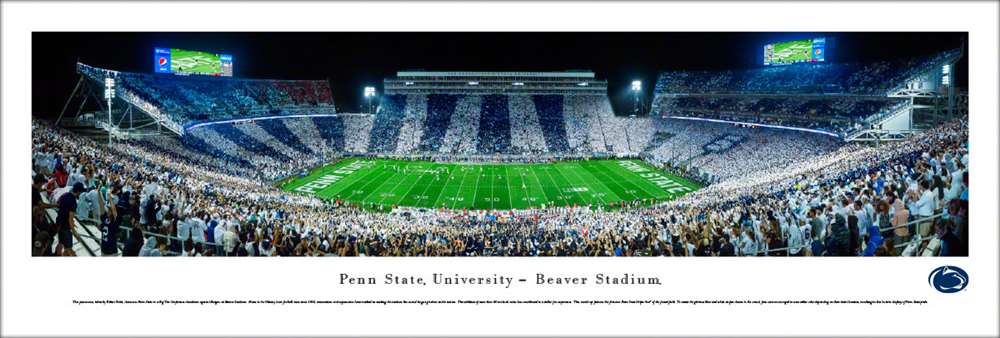 Penn State Nittany Lions - 2015 First Stripe Out Panoramic Picture - Beaver Stadium  Unframed