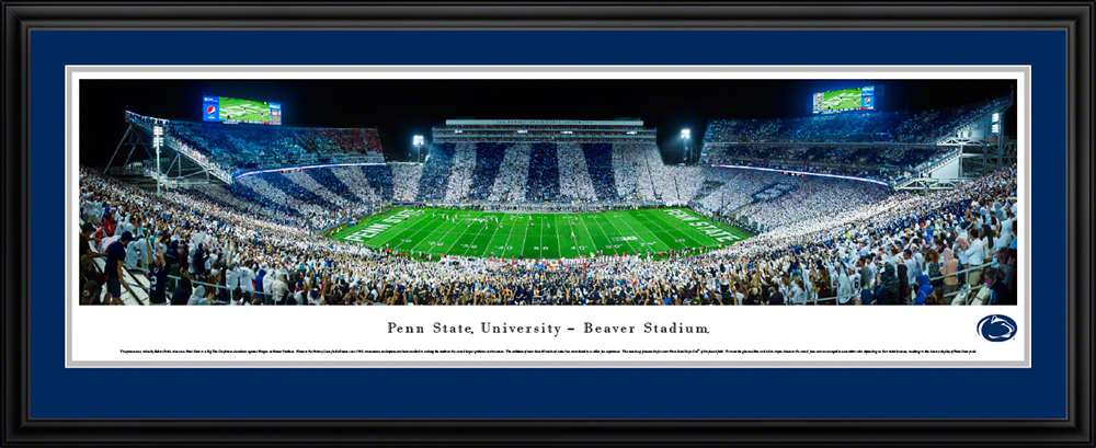 Penn State Nittany Lions - 2015 First Stripe Out Panoramic Picture - Beaver Stadium  Deluxe Frame