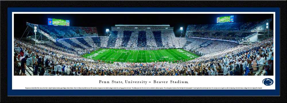 Penn State Nittany Lions - 2015 First Stripe Out Panoramic Picture - Beaver Stadium  Select Frame