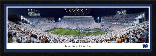 Penn State Nittany Lions Run Out Panoramic Picture - 2021 White Out at Beaver Stadium  Select Frame