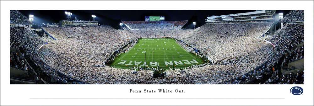 Penn State Nittany Lions Football 2021 White Out End Zone Panoramic Picture - Beaver Stadium  Unframed