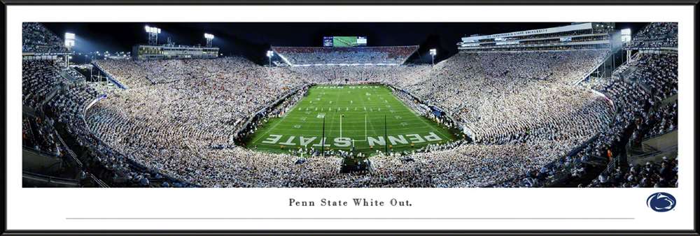 Penn State Nittany Lions Football 2021 White Out End Zone Panoramic Picture - Beaver Stadium  Standard Frame